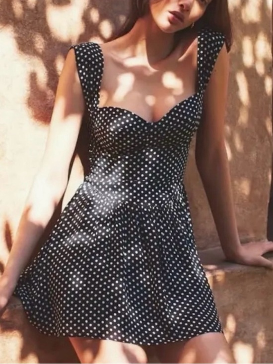 Reformation Dresses & Skirts - Reformation Black Polka Dot Mini Dress